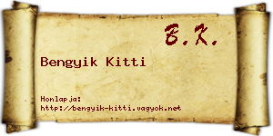 Bengyik Kitti névjegykártya