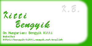 kitti bengyik business card